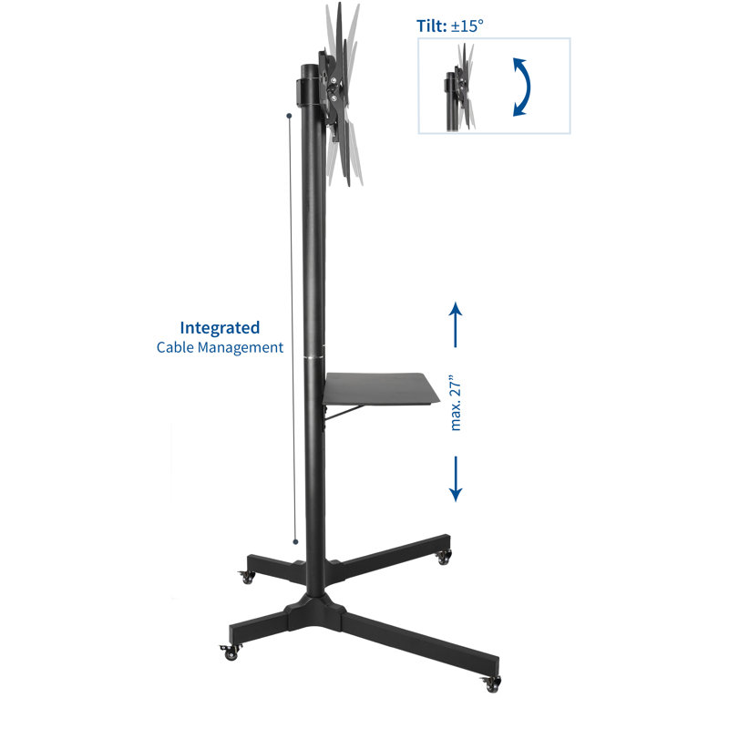 VIvo Black Mobile TV Cart & Reviews Wayfair